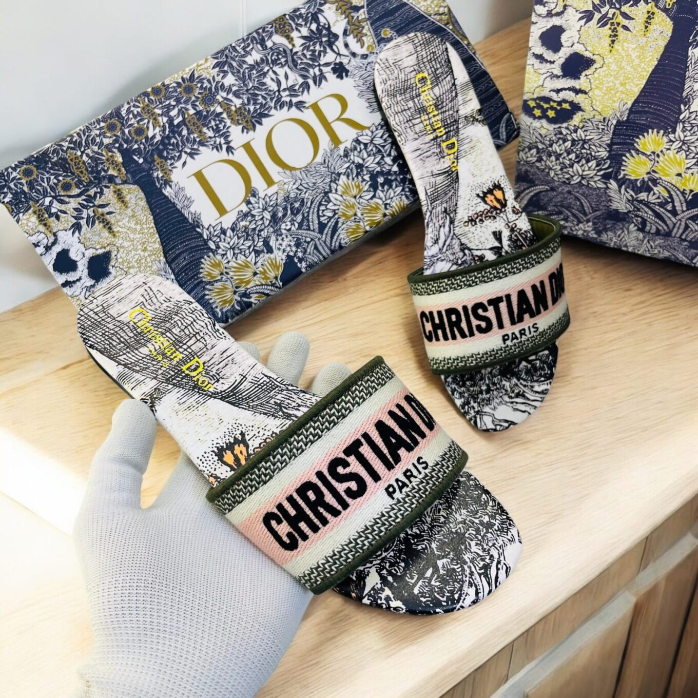 Christian Dior Leaf Jungle Dway Slide