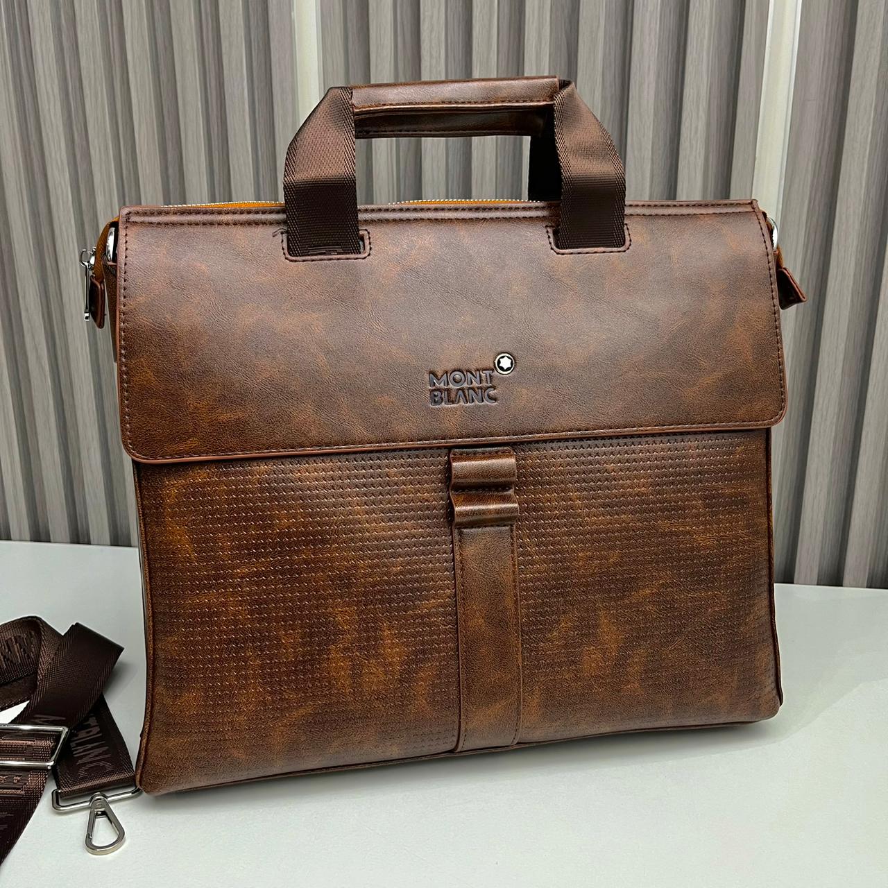 Montblanc Brown Laptop Bag