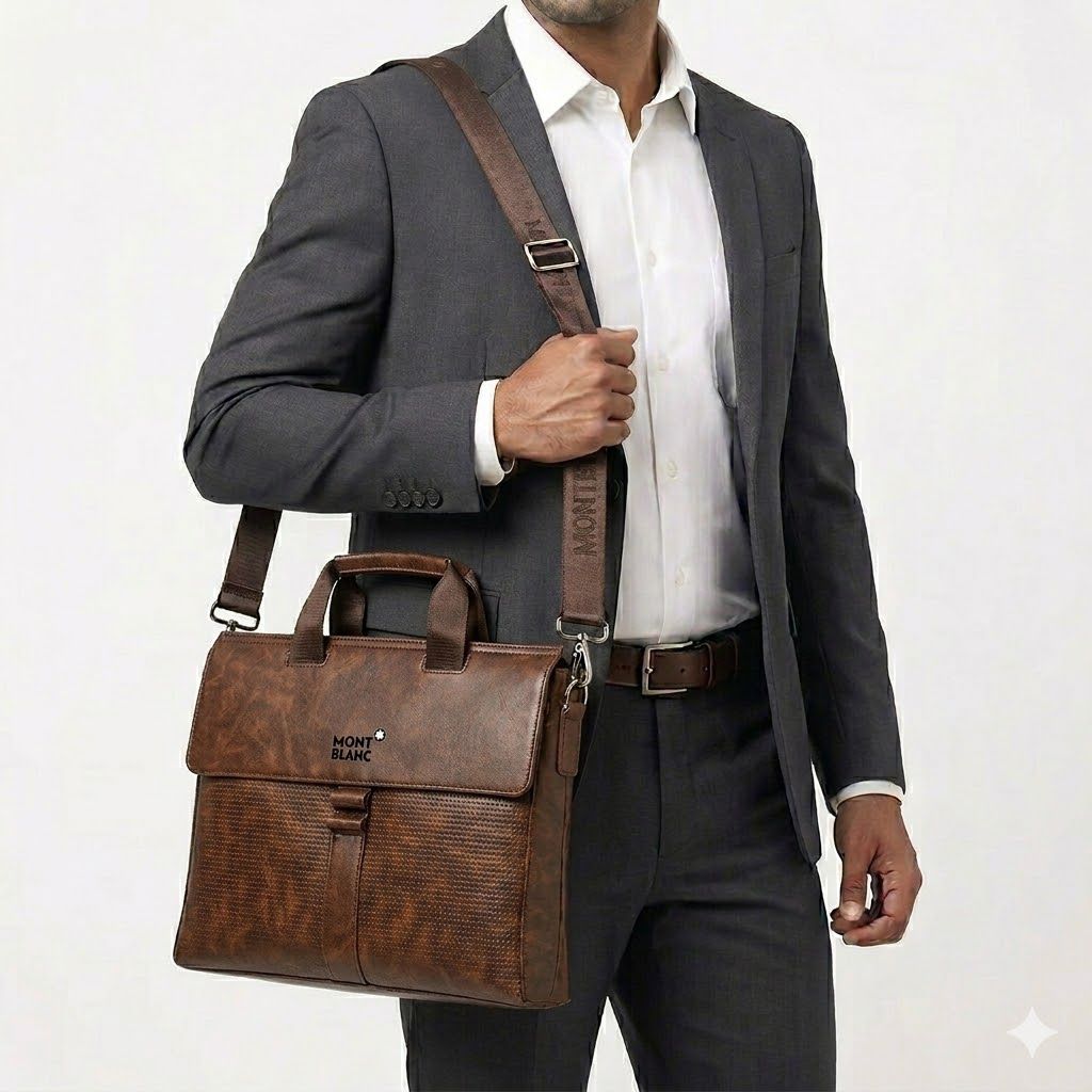 Montblanc Brown Laptop Bag