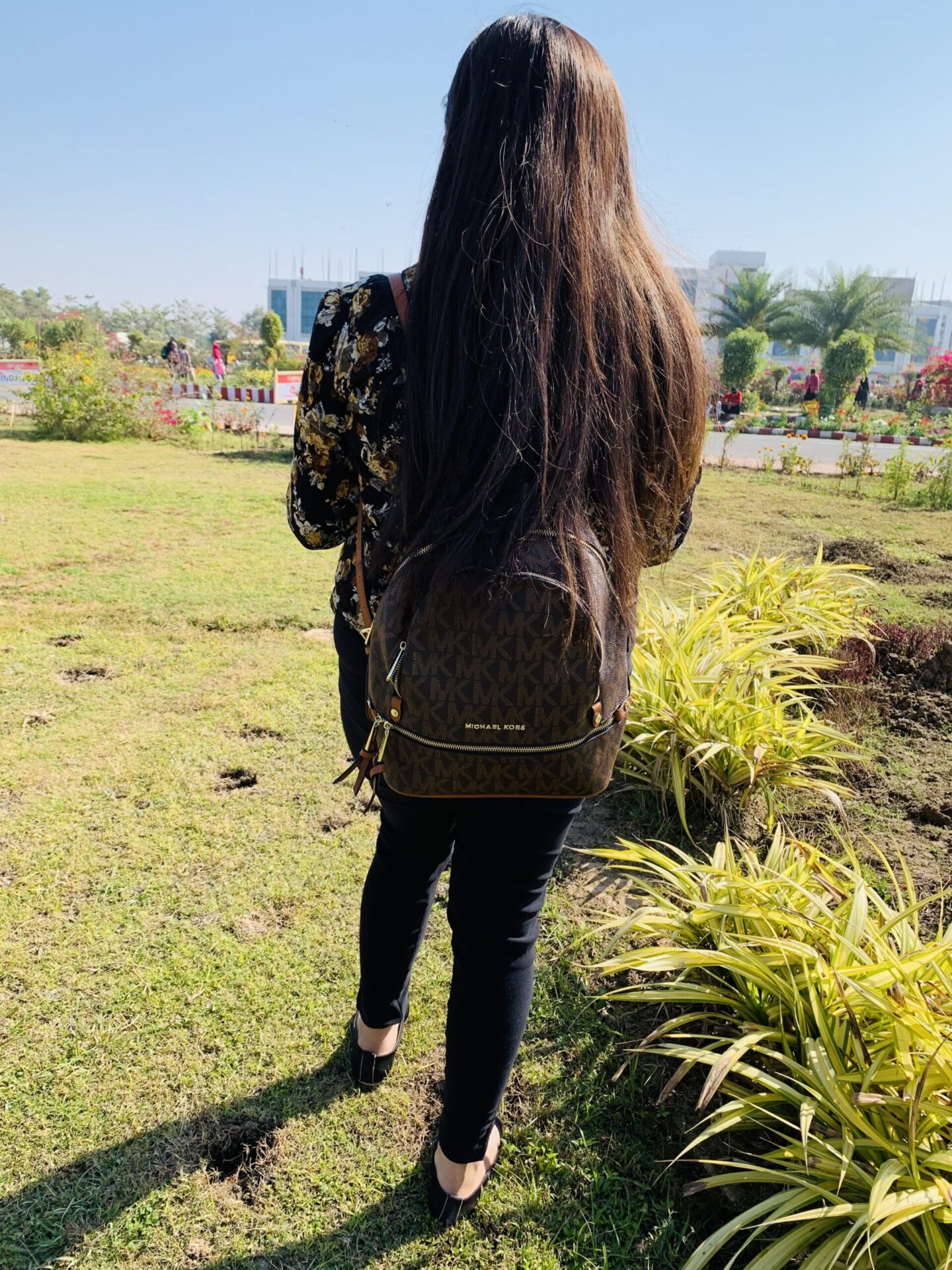 Michael Kors Rhea Coffee Backpack photo review