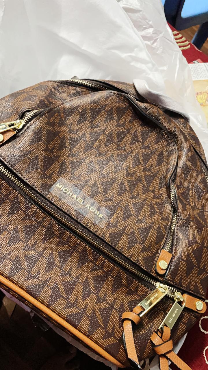 Michael Kors Rhea Coffee Backpack photo review