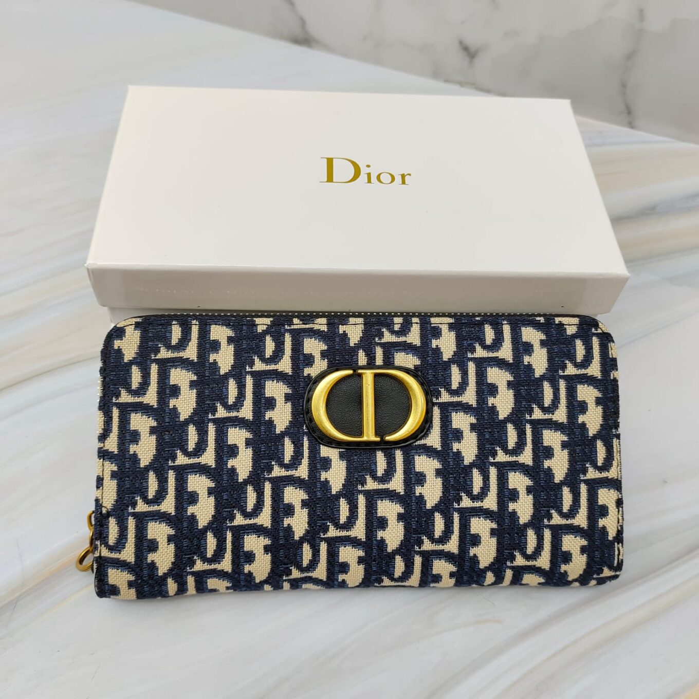Christian Dior CD Long Zipper Wallet