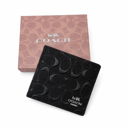 Coach Black Embossed Men's Premium Wallet