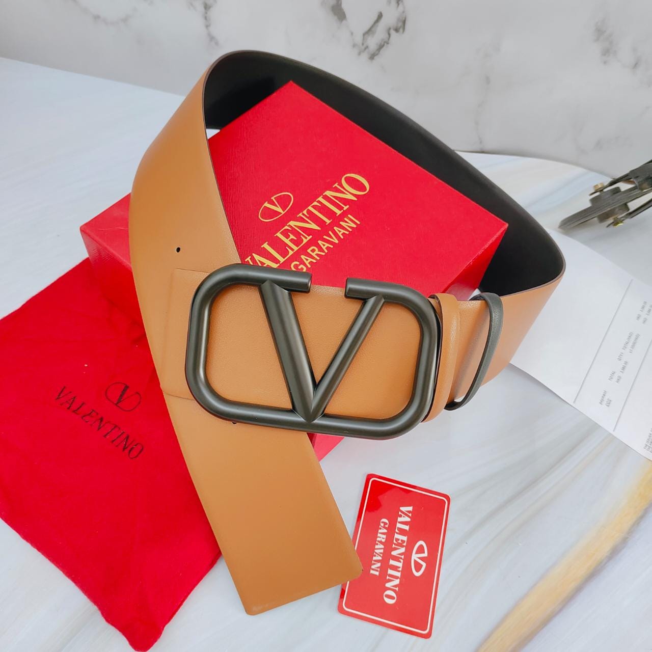 WhatsApp Image 2023-06-01 at 16.18.17 Valentino black brown reversible broad Ladies belt