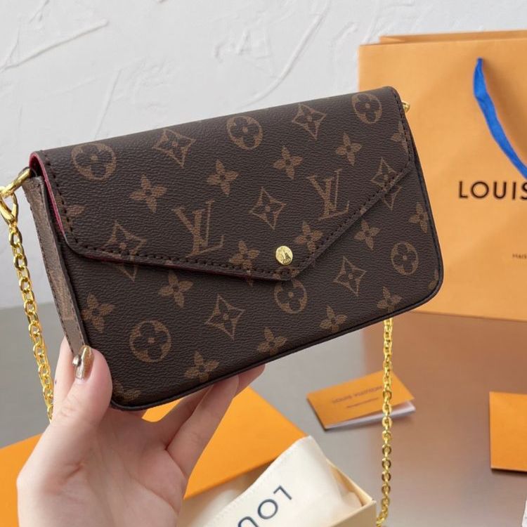 WhatsApp Image 2023-06-15 at 13.14.36 Louis Vuitton Félicie Pochette Coffee Sling Bag (With Box)