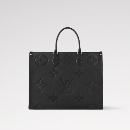 Louis Vuitton On The Go GM Black Embossed Premium Hand Bag (With Double Box)