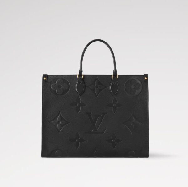 Louis Vuitton On The Go GM Black Embossed Premium Hand Bag (With Double Box)