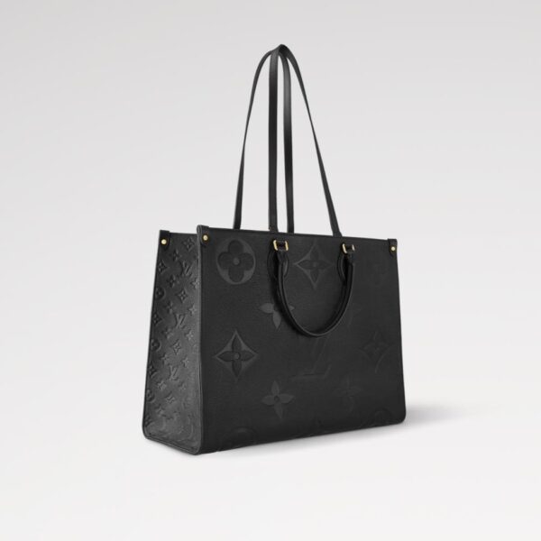 Louis Vuitton On The Go GM Black Embossed Premium Hand Bag (With Double Box)