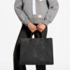 Louis Vuitton On The Go GM Black Embossed Premium Hand Bag (With Double Box)