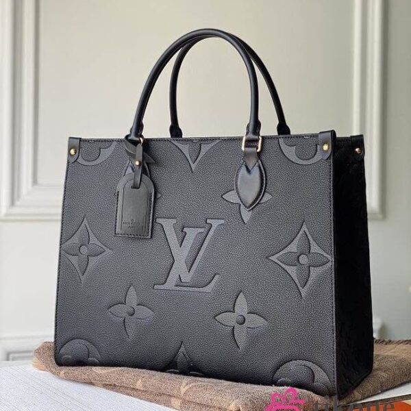 Buy Louis Vuitton Black Embossed MM On The Go Bag - Online