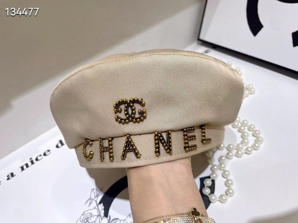 Chanel Khaki Women Retro Cap