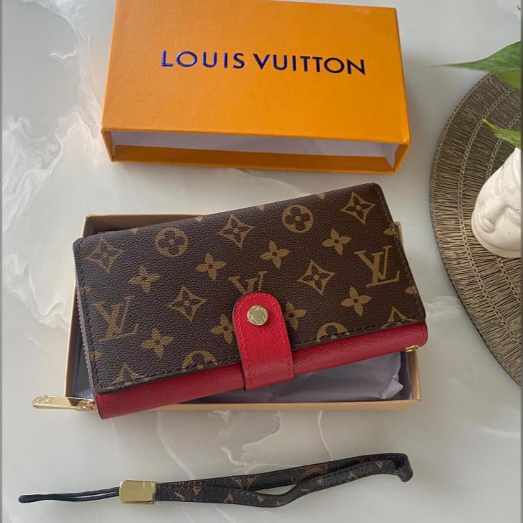 Louis Vuitton Papier Zipper Red Wallet