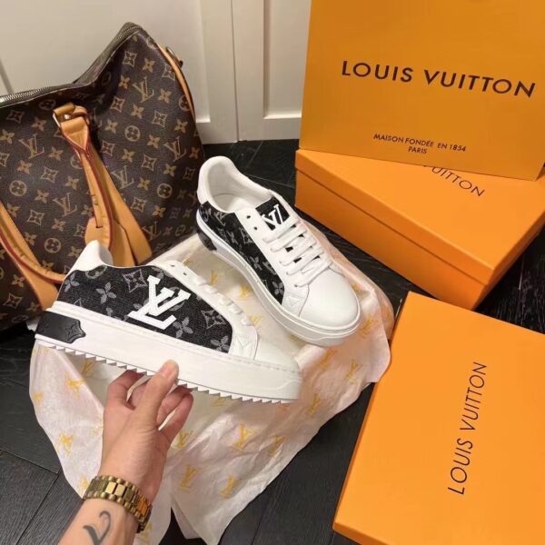 Buy LOUIS VUITTON BLACK WHITE TIME OUT SNEAKER FOR WOMEN - Online