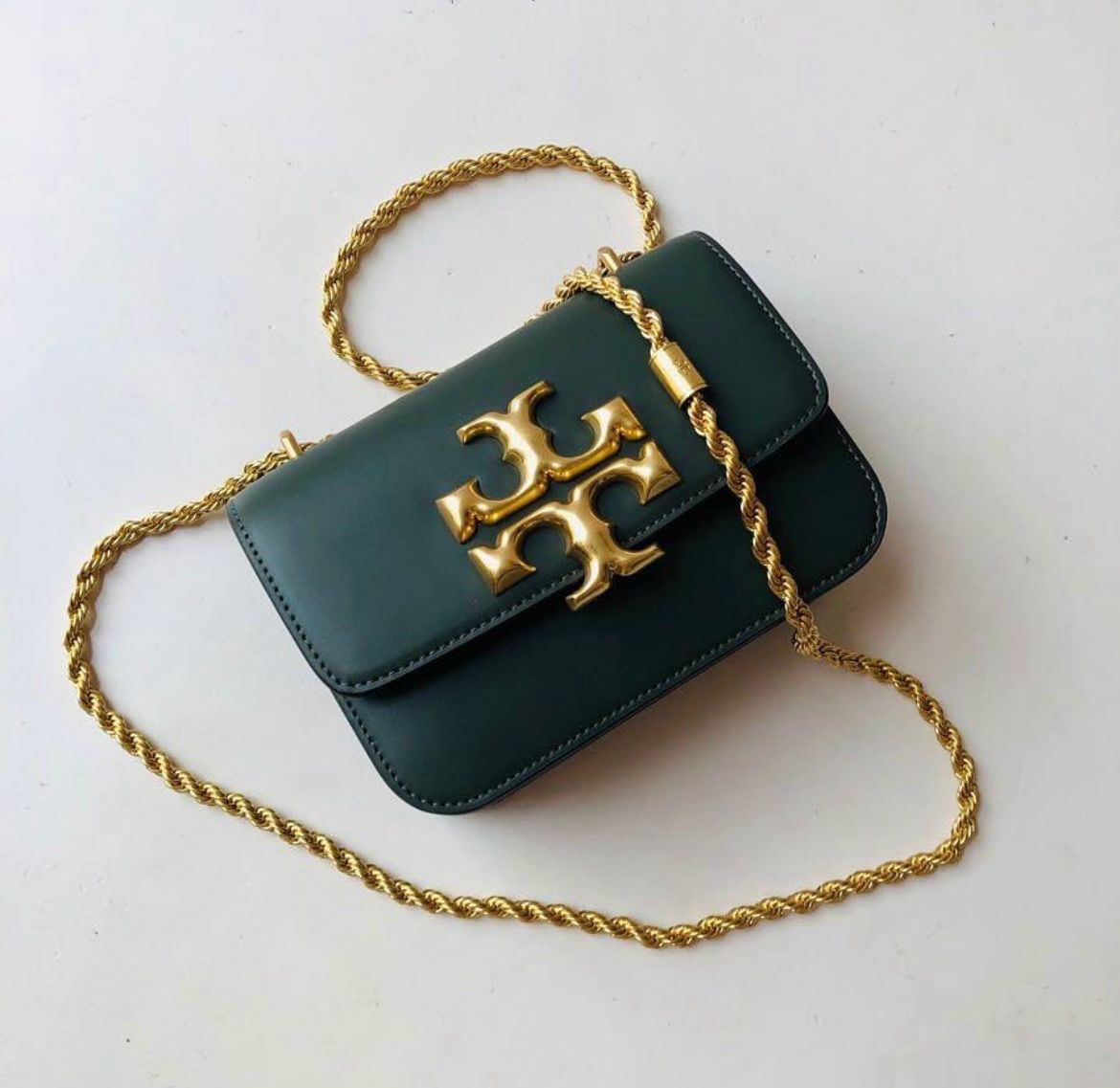 Tory Burch Eleanor Green Sling Bag (With Box)