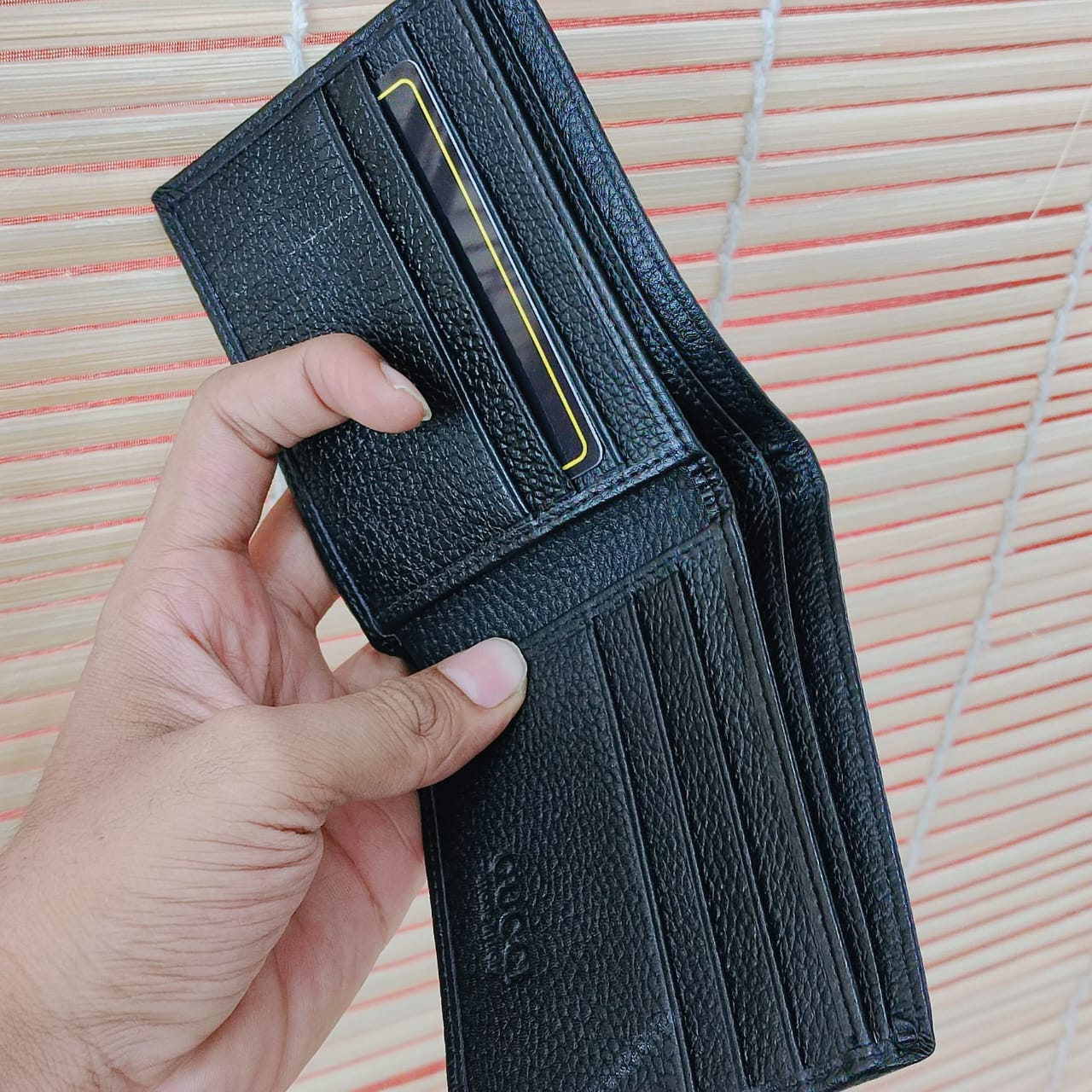 Gucci GG Embossed Black Leather Men's Wallet