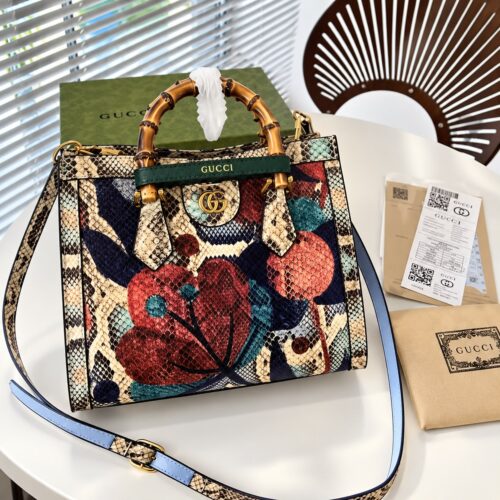 Gucci Diana Python Very Premium Tote Bag (With Box)