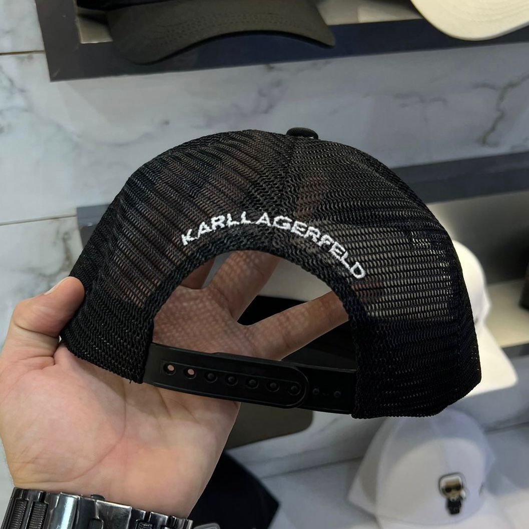 Karl Lagerfeld Black Baseball Cap