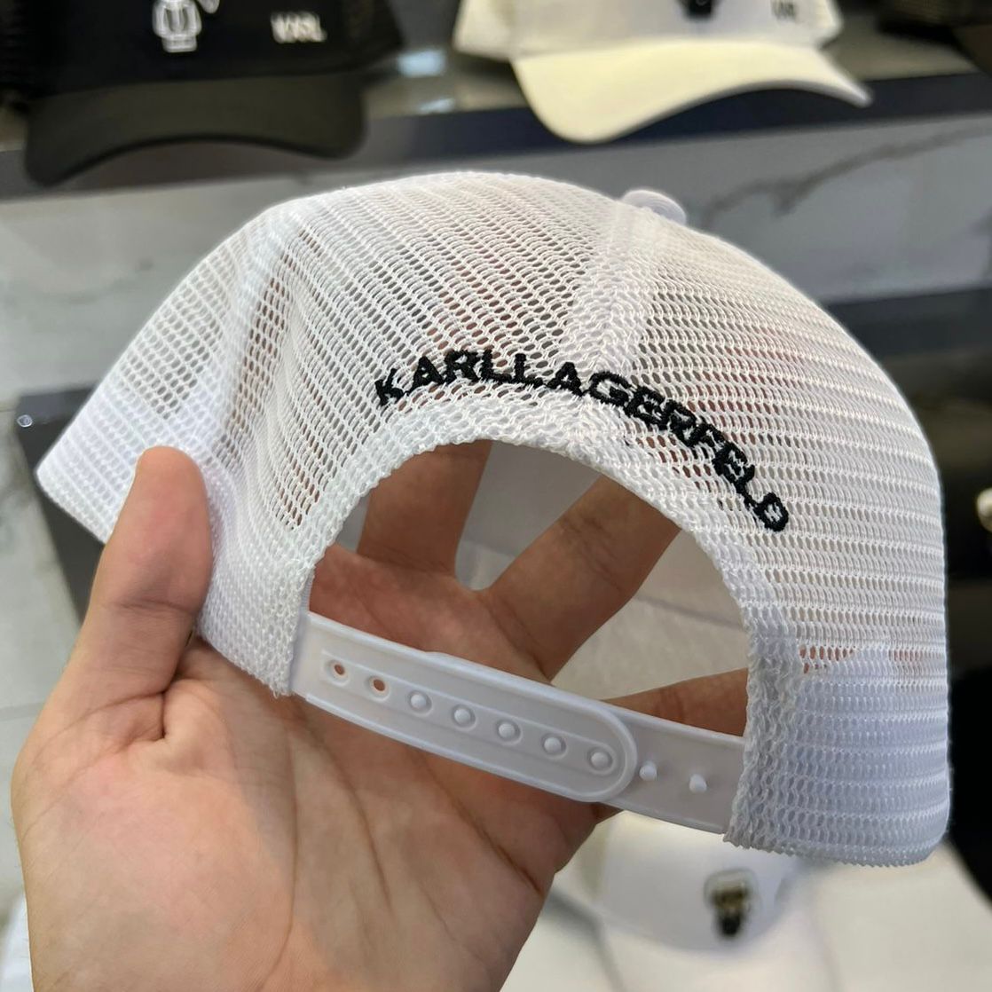 Karl Lagerfeld White Baseball Cap