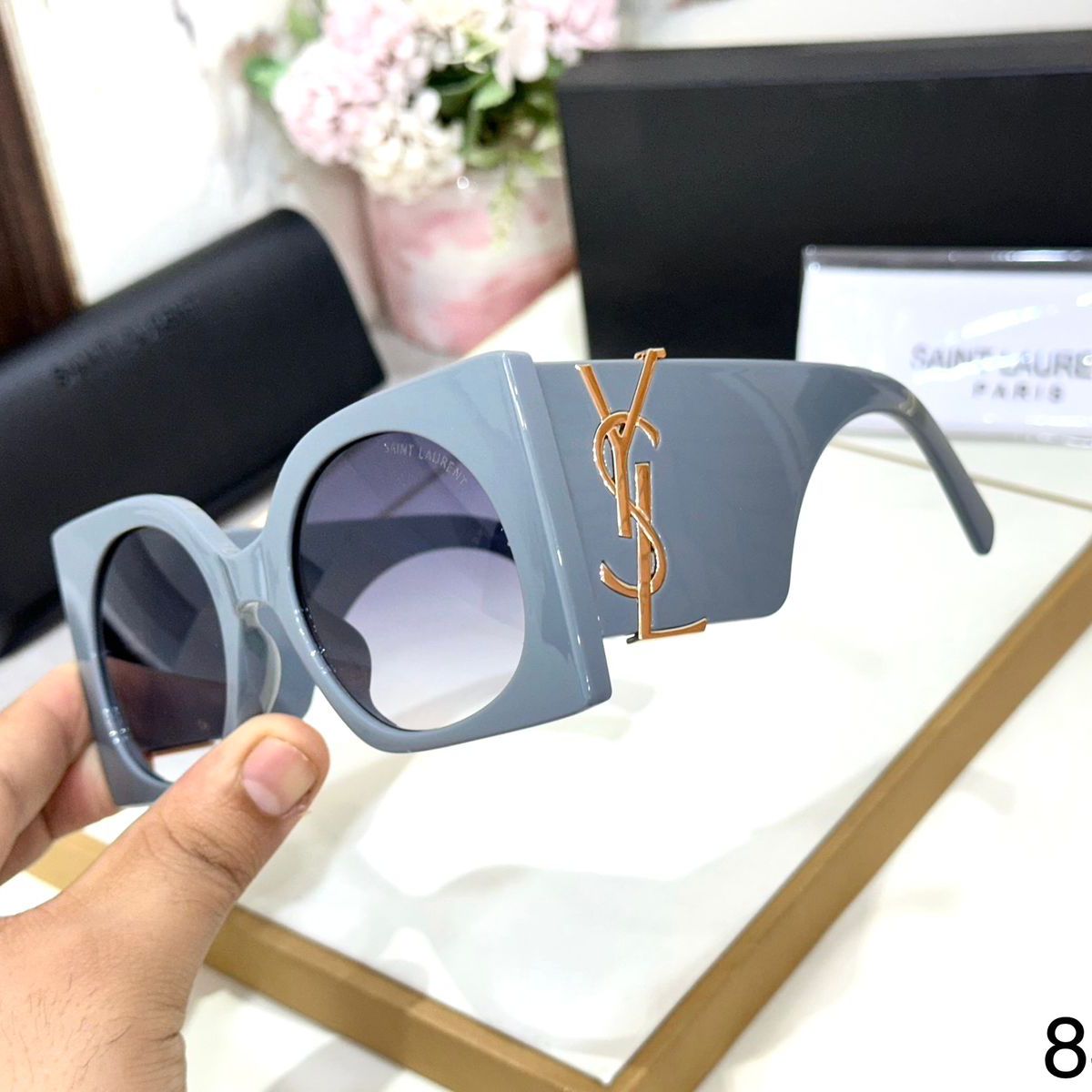 Ysl Oversized Logo Sunglass for Women