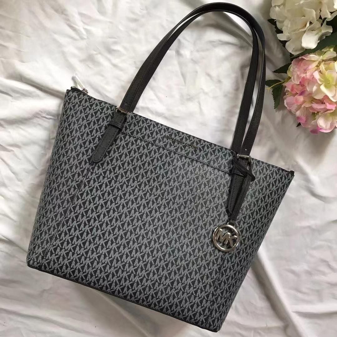 Michael Kors Black Monogram Voyager Tote