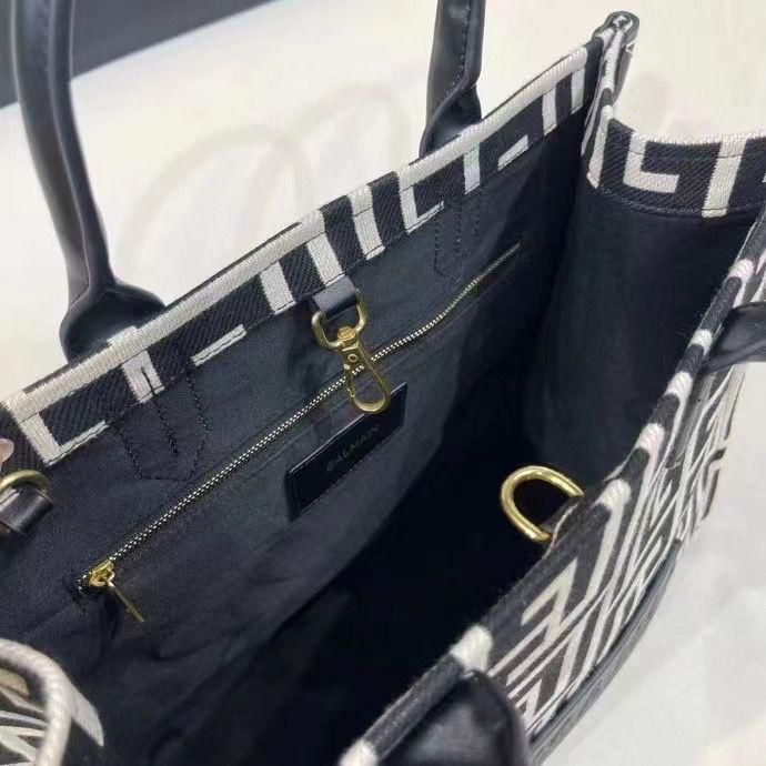 Balmain Black Signature On the Go Tote Bag