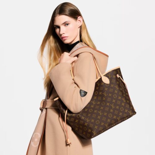 Louis Vuitton Neverfull MM Coffee Monogram Premium Tote Bag (With Double Box)
