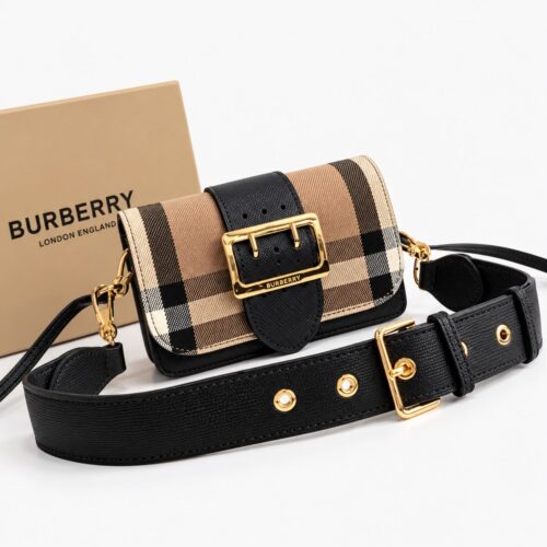 Burberry The Small Buckle Bag Black (With box)