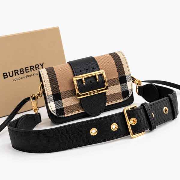 Burberry The Small Buckle Bag Black (With box)
