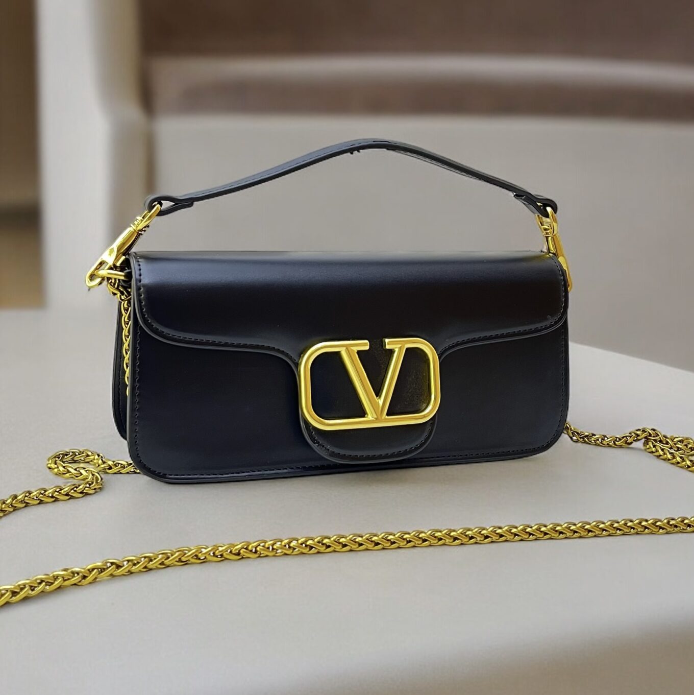 Valentino Loco Black Shoulder Bag With Box