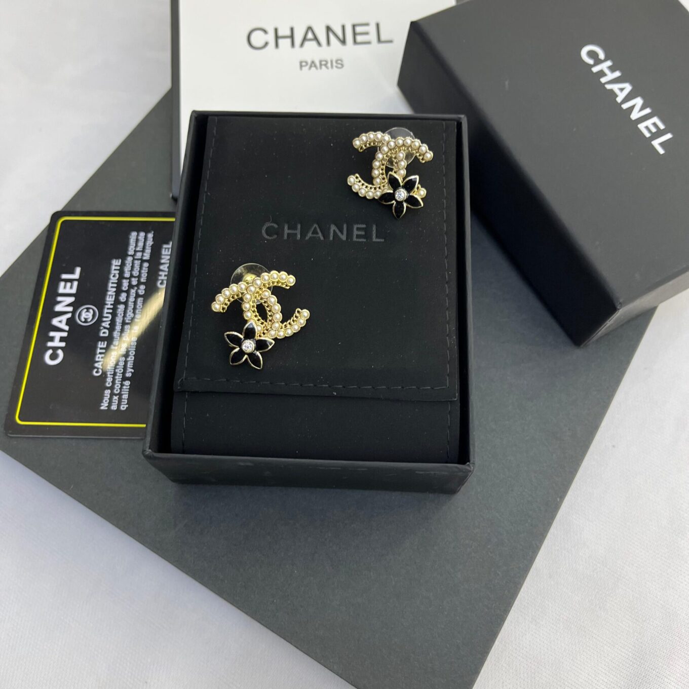 Chanel Pearl Monogram Earring