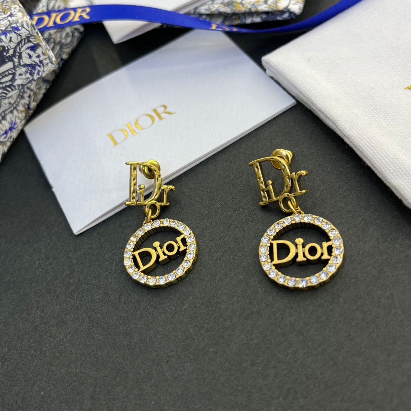 Dior Round Diamond Studded Earring