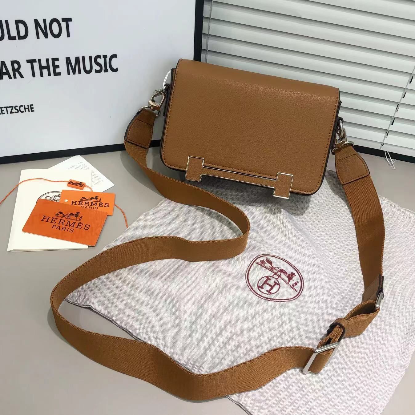 Hermes Geta Brown Sling Bag
