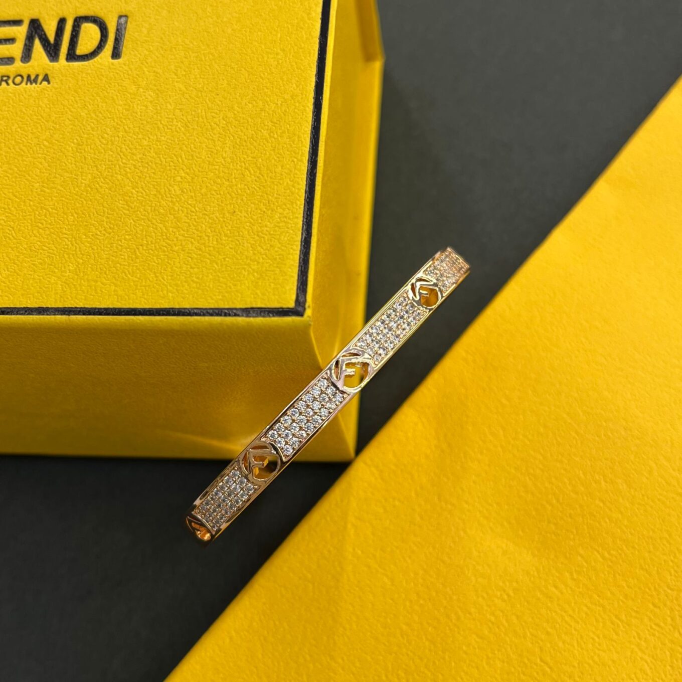 Fendi F Diamond Rosegold Bracelet