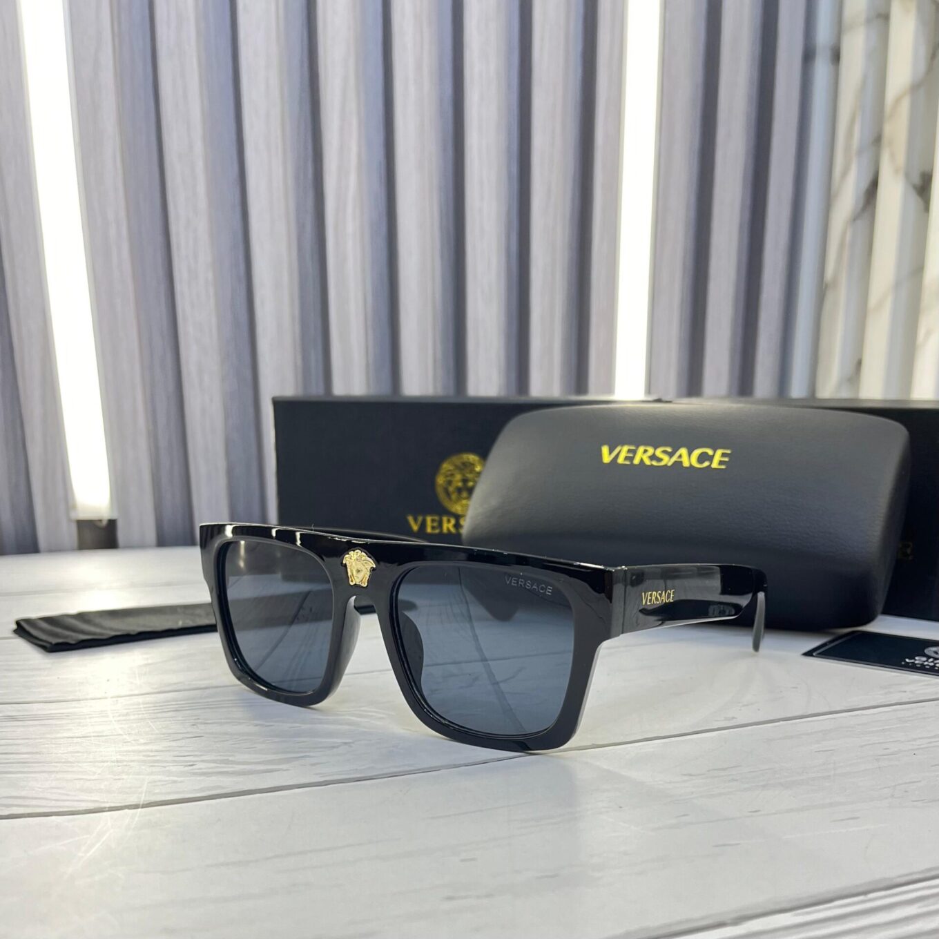 Versace V -Motif Wayfarer Sunglass  For Men