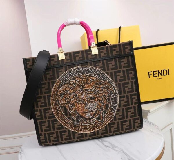 Buy Fendi X Versace Roma Sunshine Tote Bag - Online