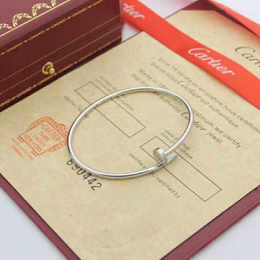 Cartier Silver Color Nail Bangle Braclet
