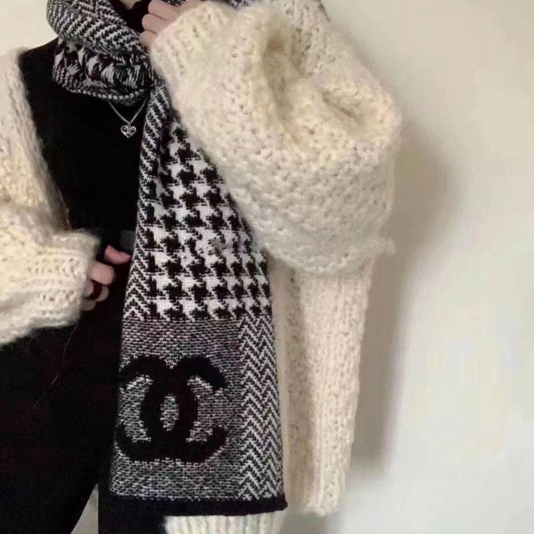 Chanel Full Warm Stripe Unisex Muffler