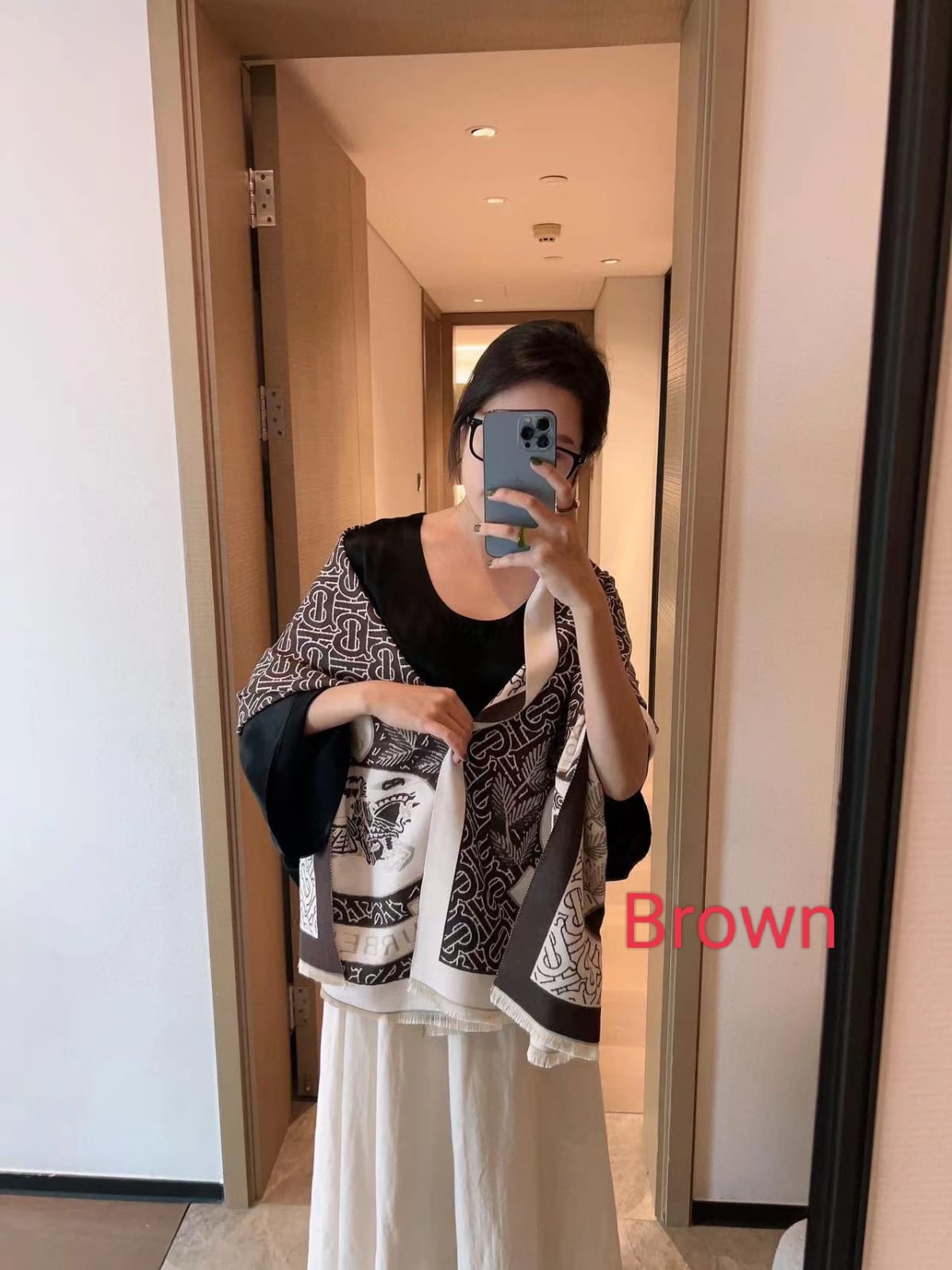 Burberry Wollen Brown colour Stole (With Box)