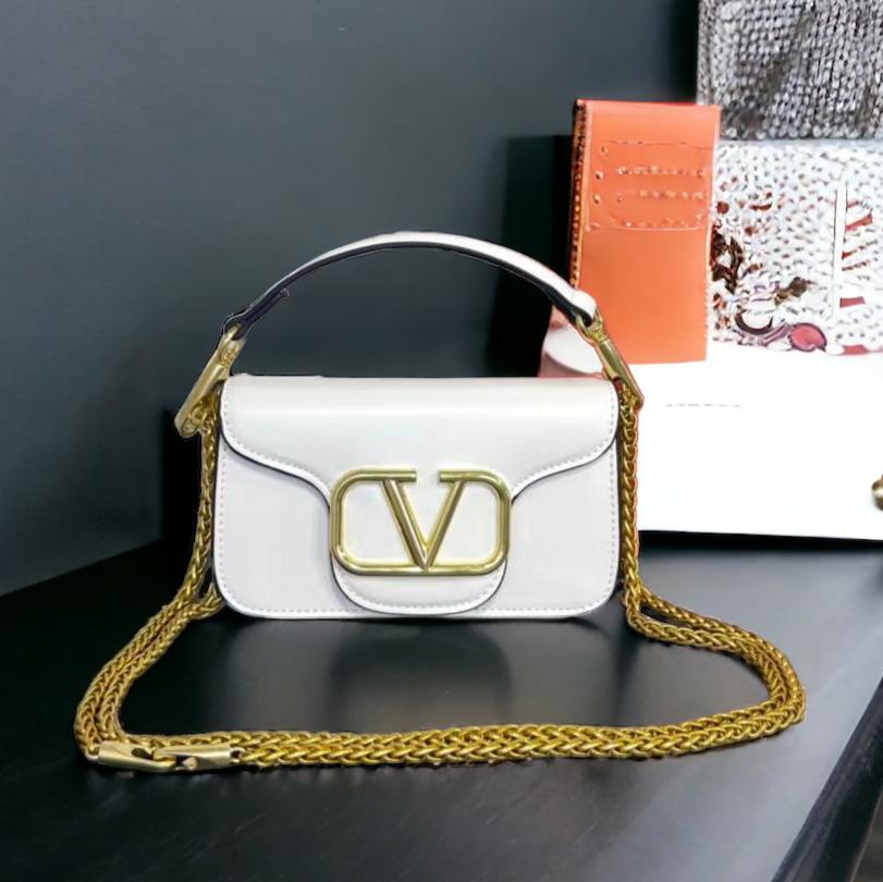 Valentino White Small Loco Sling Bag (With Box)