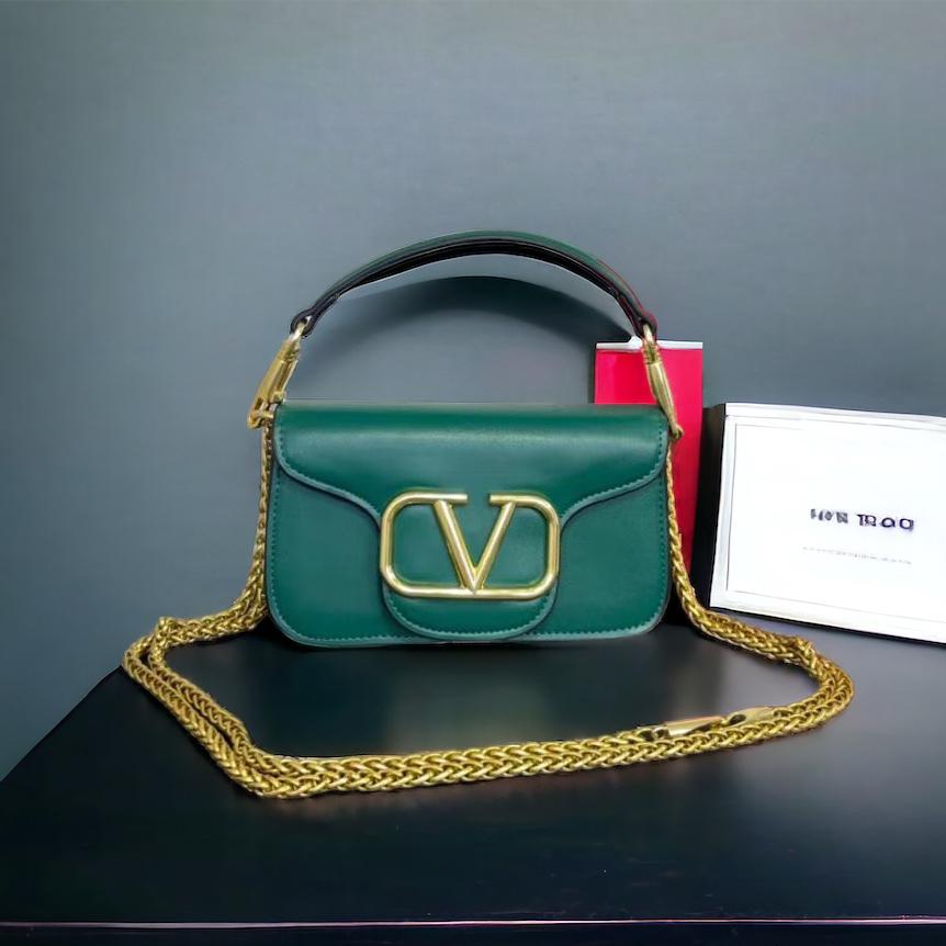 Valentino Green Small Loco Sling Bag (With Box)