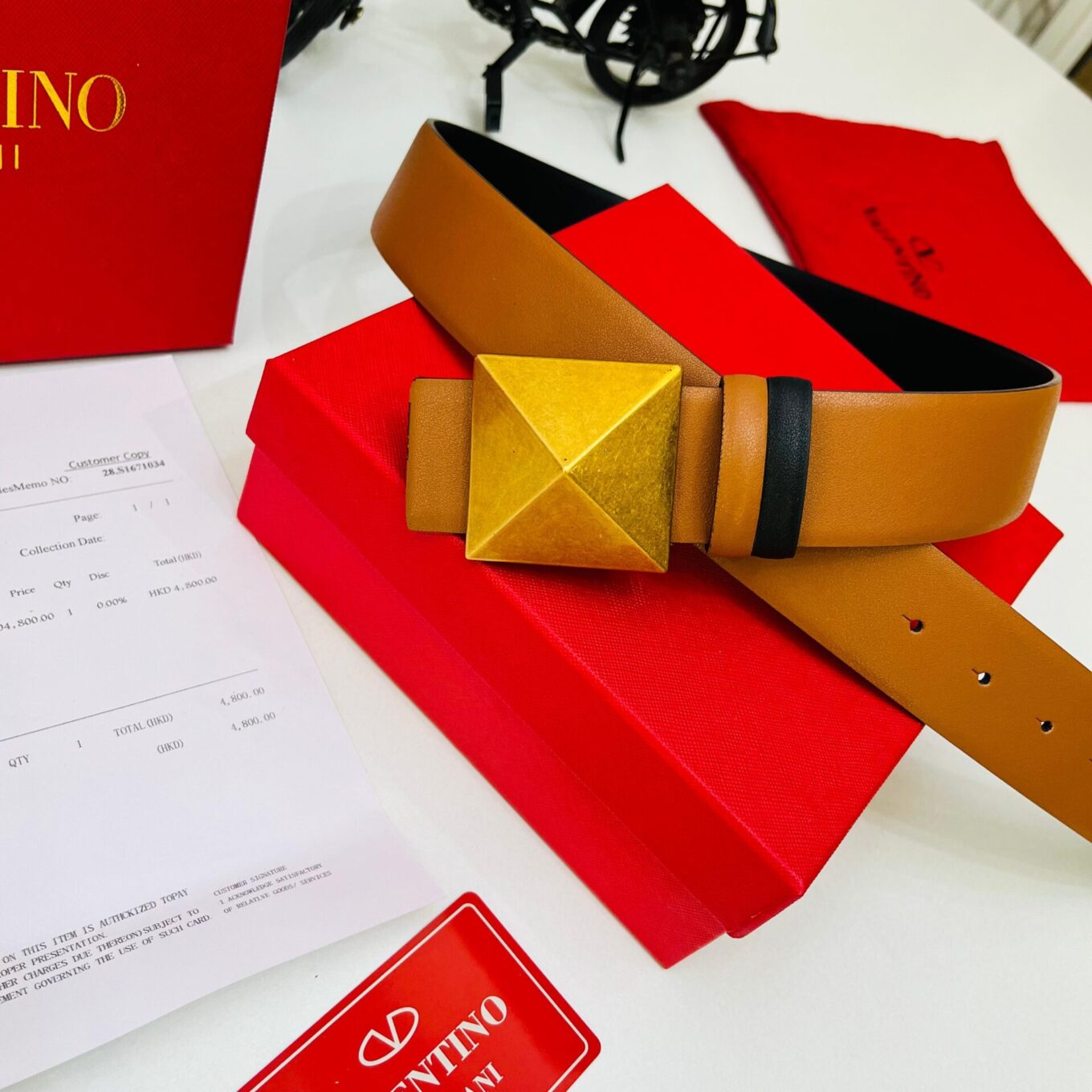 Valentino One Stud Brown and Black For Women