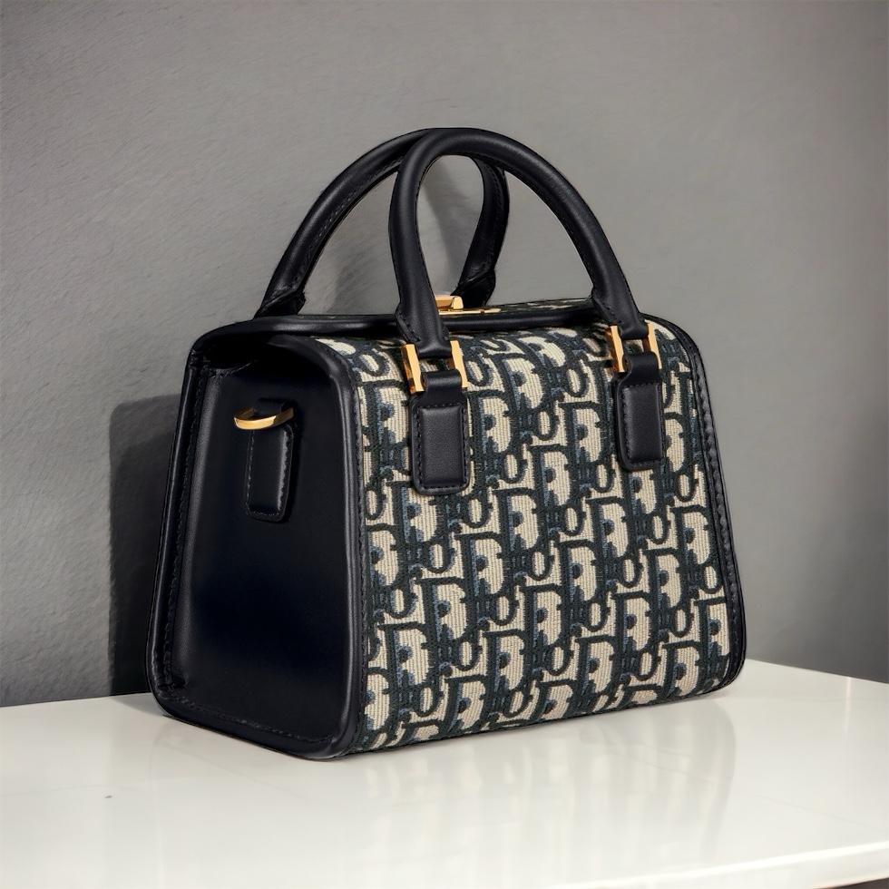 Christian Dior Oblique Small Boston Bag (With Box)
