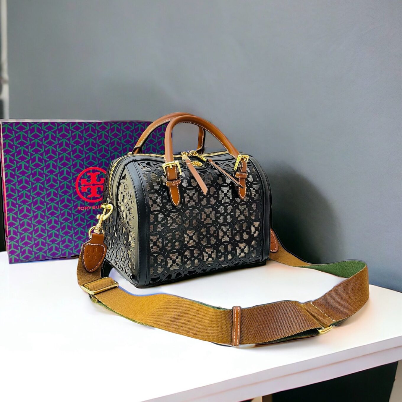 WhatsApp Image 2024-02-05 at 19.37.35_b6a00d55 Tory Burch Black Boston Bag Premium quality (With Box)