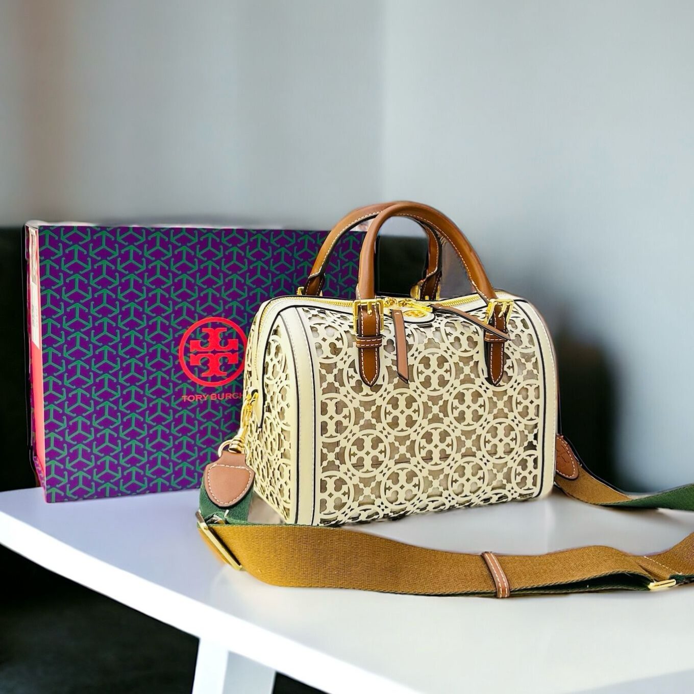 WhatsApp Image 2024-02-05 at 19.38.29_85110cda Tory Burch Apricot Boston Bag Premium quality (With Box)