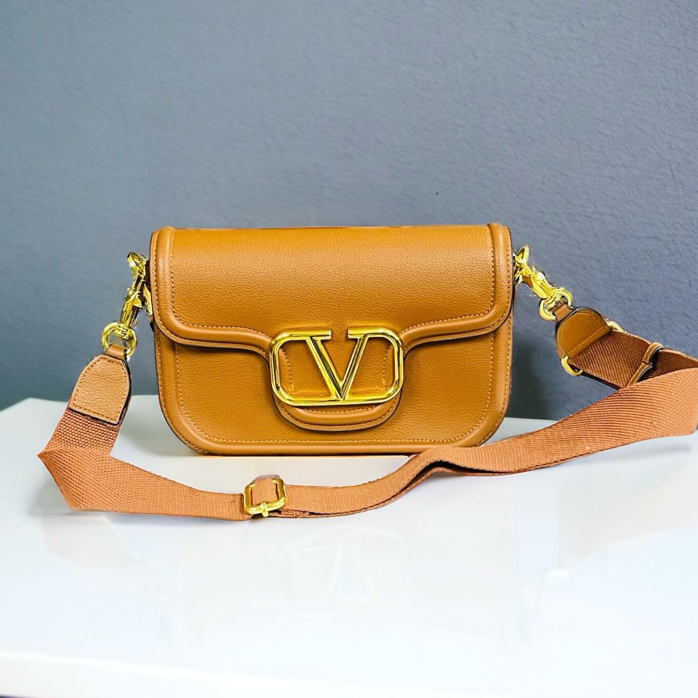 Valentino All Time Brown Shoulder Bag (With Box)