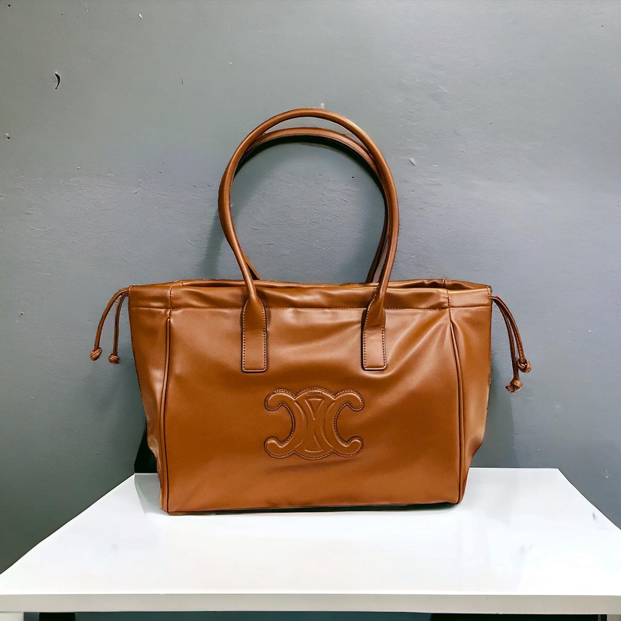 Celine Cabas Brown Tote Bag
