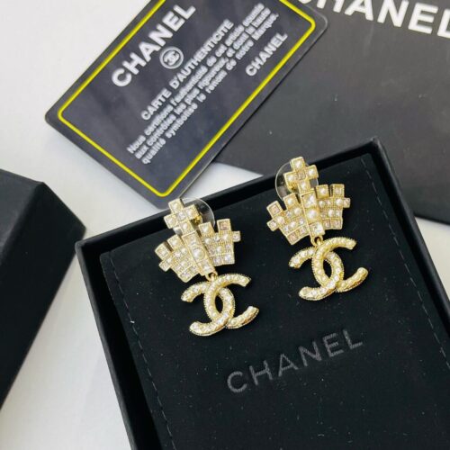 Chanel Spring Crown Monogram Earring