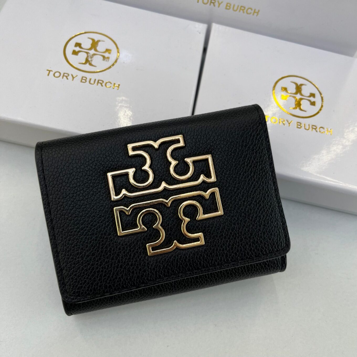 Tory Burch Eleanor Small Black Wallet