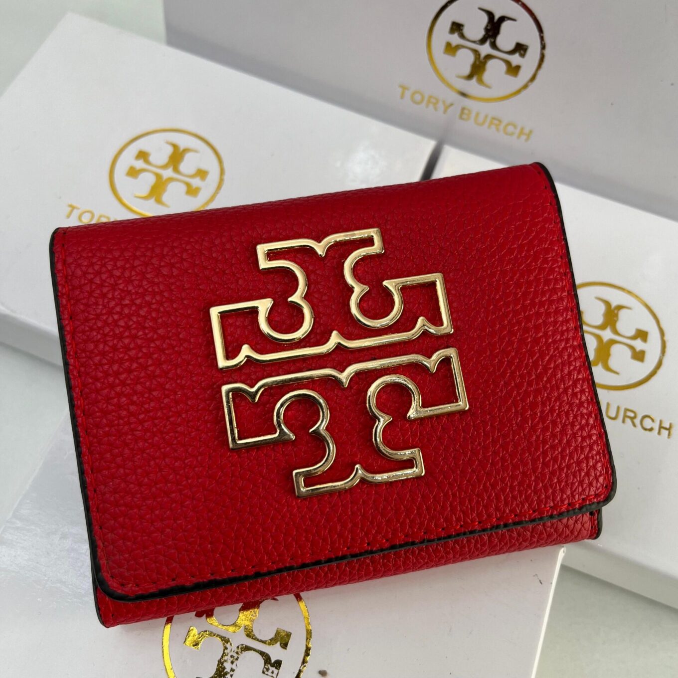 Tory Burch Eleanor Small Red Wallet