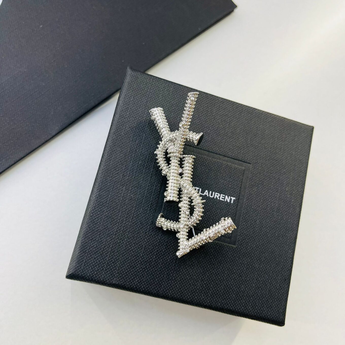 YSL Silver Vintage Brooch
